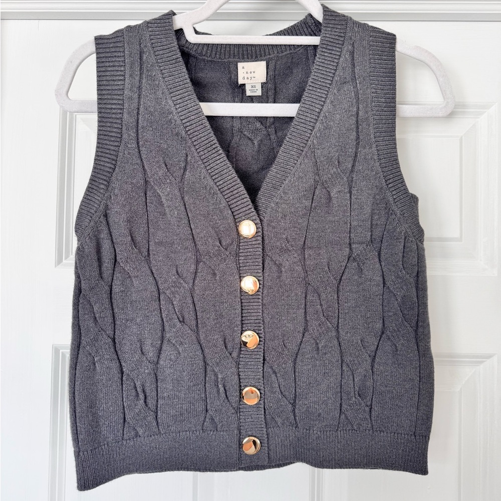 a new day Charcoal V-Neck Sweater Vest